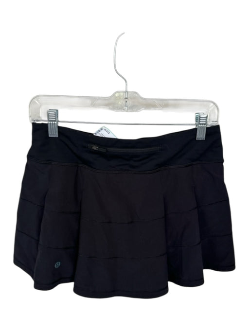 Lululemon Size 6 Black Recycled Polyester Blend Waist Band Athletic Skort Black / 6