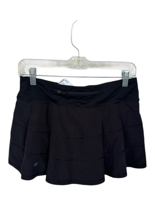 Lululemon Size 6 Black Recycled Polyester Blend Waist Band Athletic Skort Black / 6