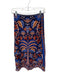 Farm Rio Size S Navy & Tan Polyester Elastic Waist Knit Tree Maxi Skirt Navy & Tan / S