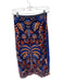 Farm Rio Size S Navy & Tan Polyester Elastic Waist Knit Tree Maxi Skirt Navy & Tan / S