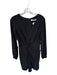 Amanda Uprichard Size S Black Polyester Long Sleeve Front Twist Back Zip Dress Black / S