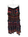 Farm Rio Size S Black & Multi Side Zip Botanical Tiered Maxi Skirt Black & Multi / S