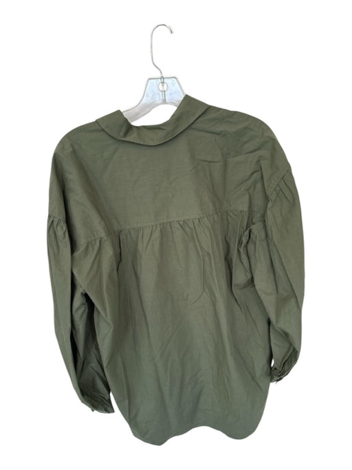 Rails Size S Olive Green Cotton Blend Long Sleeve Button Down Collar Top Olive Green / S