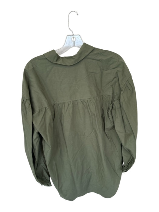 Rails Size S Olive Green Cotton Blend Long Sleeve Button Down Collar Top Olive Green / S