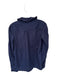 Cara Cara Size S Navy Cotton Long Sleeve Ruffle Collar Buttons Top Navy / S