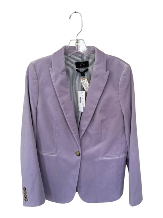 J. Crew Size 8 Lavendar Velvet One Button Blazer Jacket Lavendar / 8