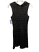 Proenza Schouler White Label Size 4 Black Faux Leather Sleeveless Shirred Dress Black / 4