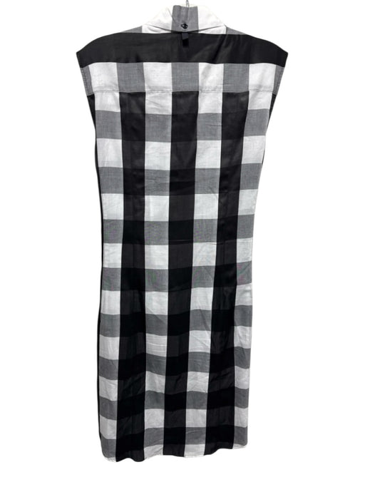Rag & Bone Size S Black & White Cotton & Viscose Checkered Cap Sleeve Dress Black & White / S