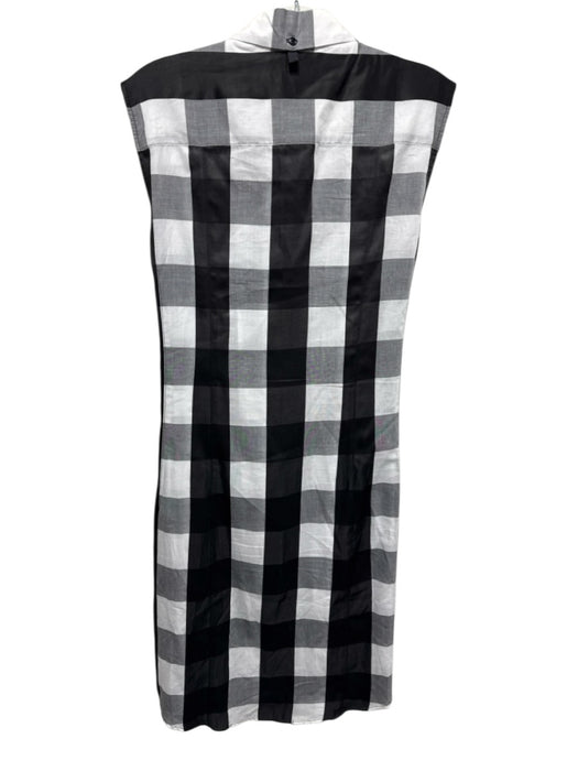 Rag & Bone Size S Black & White Cotton & Viscose Checkered Cap Sleeve Dress Black & White / S