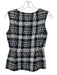 Theory Size P Black & White Cotton & Polyamide Sleeveless Woven Scoop Neck Top Black & White / P