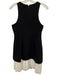 Cinq a Sept Black & White Triacetate Blend Sleeveless Pleated Dress Black & White