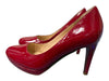 Cole Haan Shoe Size 5.5 Red Patent Leather High Heel Almond Toe Platform Shoes Red / 5.5