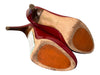 Cole Haan Shoe Size 5.5 Red Patent Leather High Heel Almond Toe Platform Shoes Red / 5.5