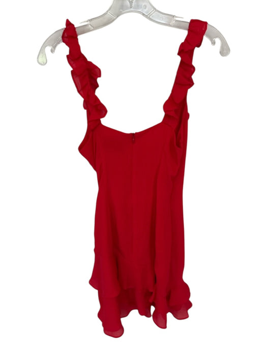 runaway Size XS Fire Engine Red Polyester ruffles Ruffle Straps Lined Dress Fire Engine Red / XS