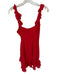 runaway Size XS Fire Engine Red Polyester ruffles Ruffle Straps Lined Dress Fire Engine Red / XS