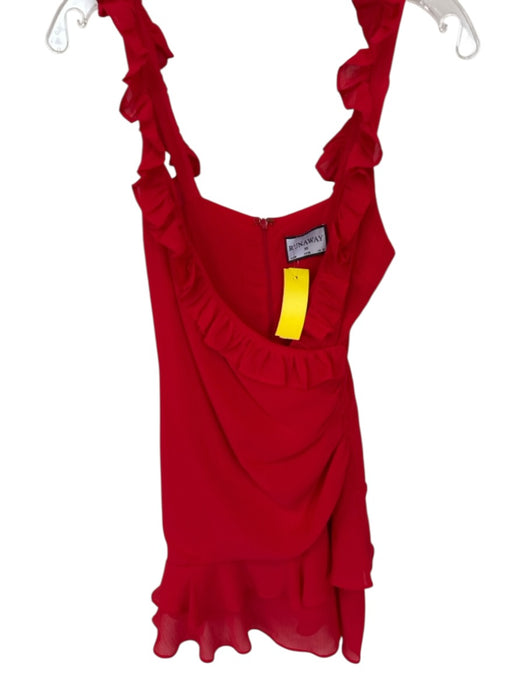 runaway Size XS Fire Engine Red Polyester ruffles Ruffle Straps Lined Dress Fire Engine Red / XS