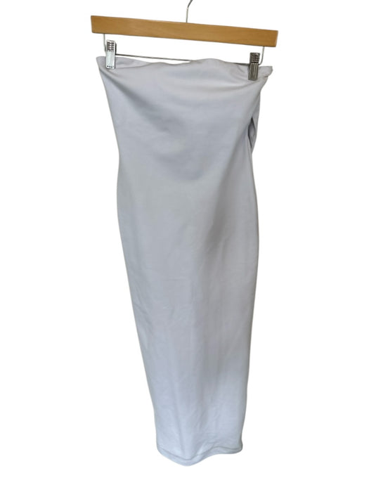 Helsa Size S White Rayon Back Strap Back Slit Back Zip Strapless Dress White / S