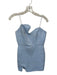 Amanda Uprichard Size S Baby Blue Nylon Blend Floral Strapless Mini Dress Baby Blue / S