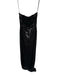 Revolve Size XS Black Polyester Sequined Strapless Side Slit Cutout Detail Gown Black / XS