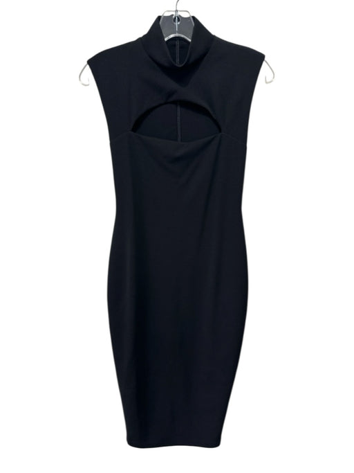 Nookie Size M Black Polyester Cut Out Sleeveless Back Zip Bodycon Dress Black / M