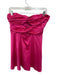 RNWY Size M Hot pink Satin Strapless Mini Pleated Detail Cut Outs Dress Hot pink / M