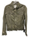 JKTNYC Size XS Green Leather Buttons Collar Long Sleeve Jacket Green / XS