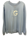 Dolce & Gabbana Size 54 Light blue & white Cotton Long Sleeve Logo Sweater Light blue & white / 54