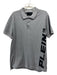 Phillip Plein Size XL Gray & Black Cotton Polo Men's Short Sleeve Gray & Black / XL