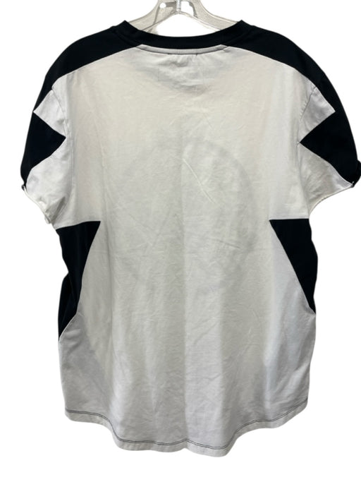 Balmain Size XXL Black & White Cotton Men's Short Sleeve Black & White / XXL