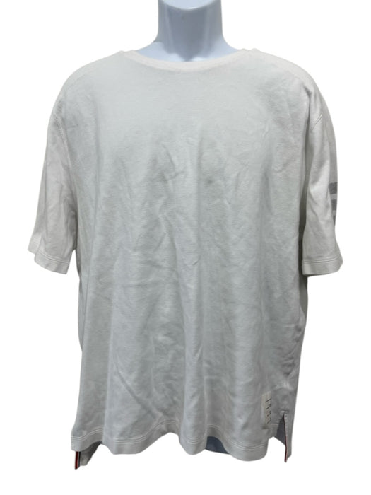 Thom Browne Size 5 White Cotton Solid Men's Short Sleeve White / 5