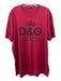 Dolce & Gabbana Size 58 Red & Black Cotton Graphic Men's Short Sleeve Red & Black / 58