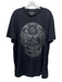 Phillip Plein Size XXL Gray & Black Cotton Men's Short Sleeve Gray & Black / XXL