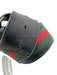 Gucci Green, Red, Black Canvas & Leather Stripe Silver Hardware Men's Belt Green, Red, Black