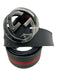 Gucci Green, Red, Black Canvas & Leather Stripe Silver Hardware Men's Belt Green, Red, Black