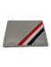 Thom Browne Gray & Multi-Color Leather Stripe Detail Men's Wallet Gray & Multi-Color