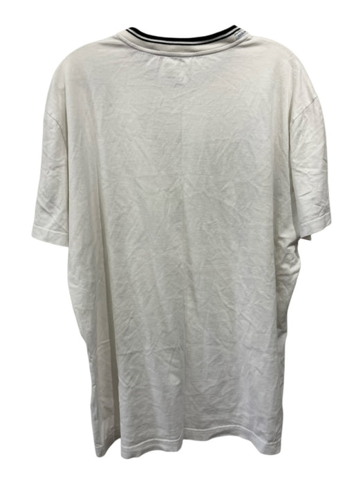 Dolce & Gabbana Size 56 White & Black Cotton Graphic Men's Short Sleeve White & Black / 56