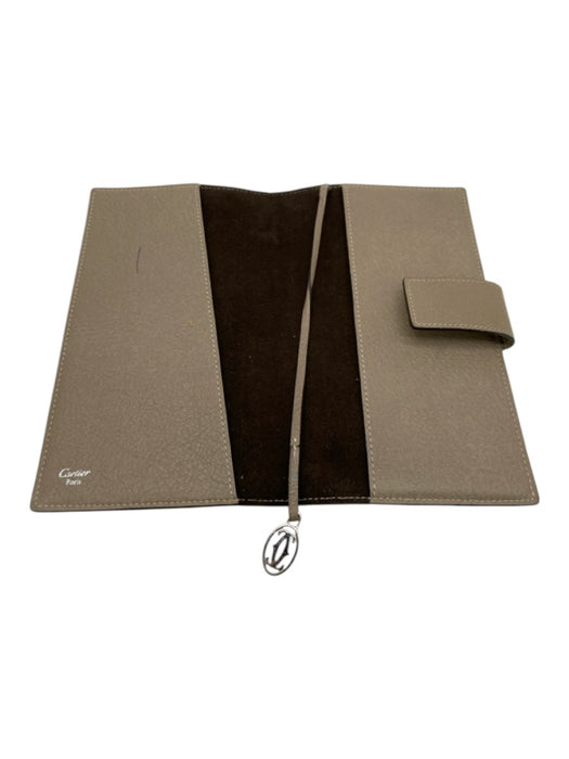 Cartier AS IS Beige Leather Charm Men's Wallet Beige