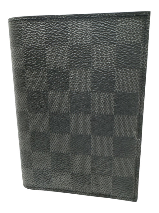 Louis Vuitton Black & Gray Leather Checkered Men's Wallet Black & Gray