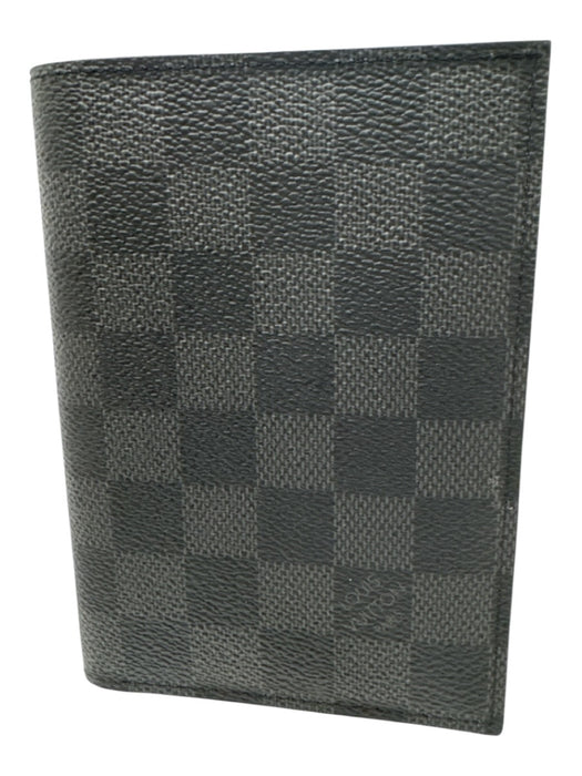 Louis Vuitton Black & Gray Leather Checkered Men's Wallet Black & Gray