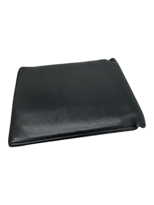 Cartier AS IS Black Leather Silver Hardware Men's Wallet Black