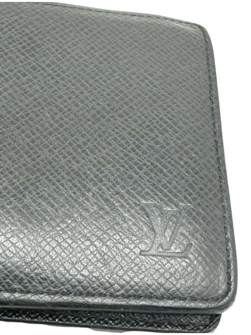 Louis Vuitton Black Leather Debossed Men's Wallet Black