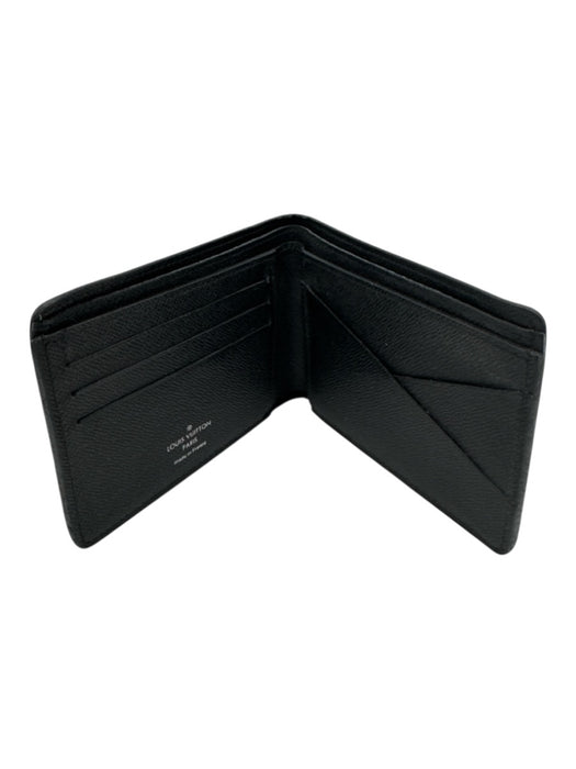 Louis Vuitton Black Leather Debossed Men's Wallet Black