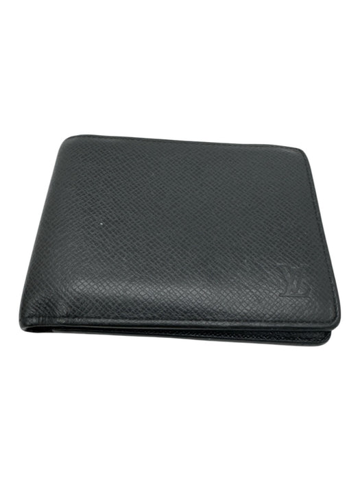 Louis Vuitton Black Leather Debossed Men's Wallet Black