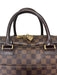 Louis Vuitton Brown & Beige Leather Damier Zip Pockets Men's Bag Brown & Beige