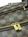 Louis Vuitton Brown & Beige Leather Damier Zip Pockets Men's Bag Brown & Beige