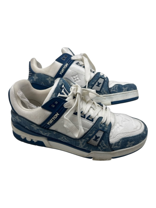 Louis Vuitton Shoe Size 8 AS IS Blue & White Canvas & Leather Monogram Shoes Blue & White / 8