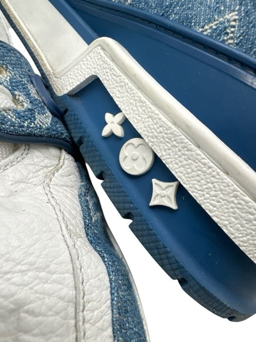 Louis Vuitton Shoe Size 8 AS IS Blue & White Canvas & Leather Monogram Shoes Blue & White / 8
