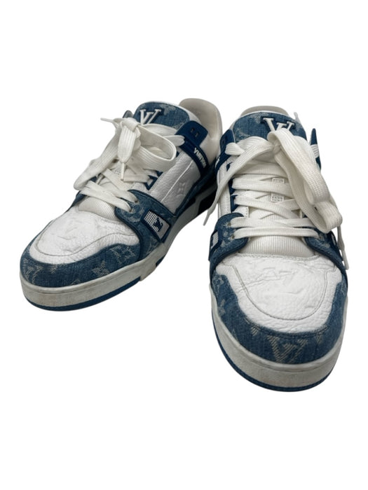 Louis Vuitton Shoe Size 8 AS IS Blue & White Canvas & Leather Monogram Shoes Blue & White / 8