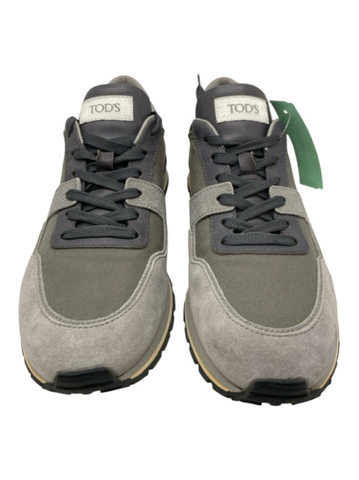 Tods Shoe Size 9 Gray Canvas & Suede Low Top Lace Up Men's Shoes Gray / 9