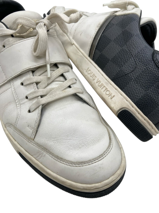 Louis Vuitton Shoe Size 8 AS IS White, Black, Gray Leather Damier Low Top Shoes White, Black, Gray / 8